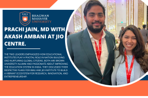 prachi jain md with akash ambani at jio centre